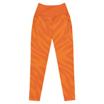 Striped Crossover Leggings (Orange)