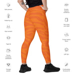 Striped Crossover Leggings (Orange)